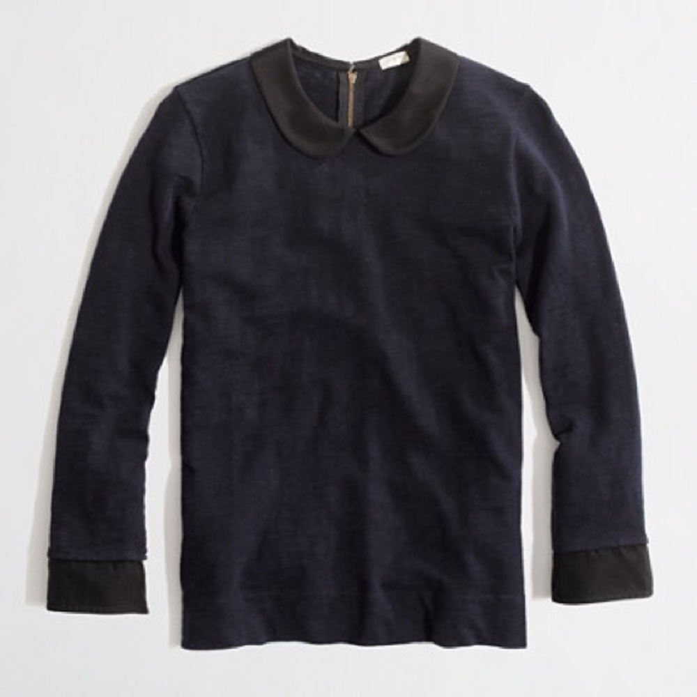 J. Crew Factory Peter Pan Collar Tee/Sweater
